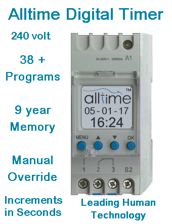 Alltime digital timer 9 years memory Switchboard digital timer DIN rail mount
